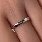 Sterling Silver Diamond Faceted Pattern Wedding Band Ring 2.5mm