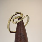 Solid 14K Yellow Gold Hieroglyphical Wave Ring