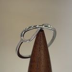 Solid 14K White Gold Infinity Ring