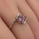 Sterling Silver Pink CZ Ring