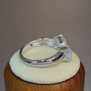 Sterling Silver Hearts Bow CZ Ring