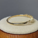 Solid 14k Yellow Gold Simple Cluster Round Clear CZ Ring