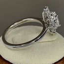 Sterling Silver Oval Halo CZ Engagement Ring