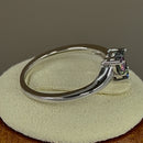 Sterling Silver Double Heart Rainbow Topaz CZ Ring