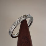 Sterling Silver "Mom,  I love you with all my heart" Ring