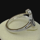 Sterling Silver Moon Star Heart Ring
