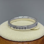 Sterling Silver "Mom,  I love you with all my heart" Ring