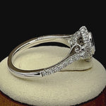 Sterling Silver Victorian Oval CZ Engagement Ring