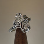 Sterling Silver Antique Cross Ring
