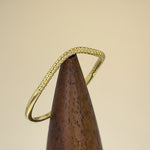 Solid 14K Yellow Gold Curved Rope Ring