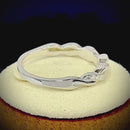 Sterling Silver Braided CZ Ring