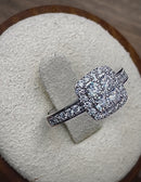 Sterling Silver Halo CZ Ring