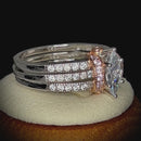 Sterling Silver Two-tone Marquise CZ Engagement Ring