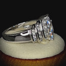 Sterling Silver Marquise CZ Engagement Ring