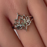 Sterling Silver Lotus Flower Ring