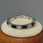 Sterling Silver Black CZ Eternity Ring