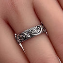 Sterling Silver Floral Band Ring