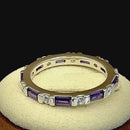 Sterling Silver Purple CZ Eternity Ring