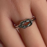 Sterling Silver Reef Knot Ring