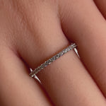 Solid 14K White Gold Eternity CZ Band