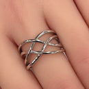 Sterling Silver Interwoven Ring