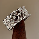 Sterling Silver Vines Band Ring