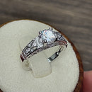 Sterling Silver CZ Engagement Ring