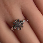 Sterling Silver Sun Flower Ring