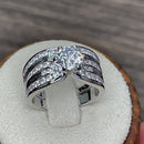 Sterling Silver 2-piece Engagement Set CZ Ring