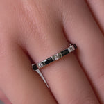 Sterling Silver Black CZ Eternity Ring