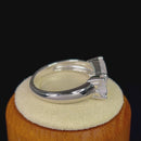 Sterling Silver Hearts Bow CZ Ring