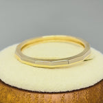 Solid 14K Yellow Gold Soft Brick Band