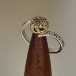 Solid 14K Yellow Gold & Sterling Silver "You Are My Sunshine, My Only Sunshine" Ring