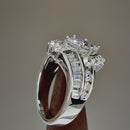 Sterling Silver Marquise CZ Engagement Ring