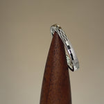 Sterling Silver Diamond Faceted Pattern Wedding Band Ring 2.5mm