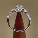 Sterling Silver Timeless Round Cut Clear CZ Engagement Ring