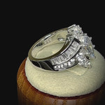Sterling Silver Marquise CZ Engagement Ring