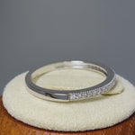 Sterling Silver Thin Clear CZ Band Ring