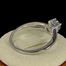 Sterling Silver Double Heart Rainbow Topaz CZ Ring