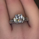 Sterling Silver Clear Emerald-Cut CZ Ring