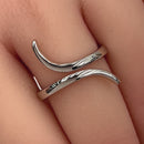 Sterling Silver Curved Line Ring