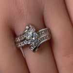 Sterling Silver Twisted Channel CZ Ring