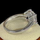 Sterling Silver Cushion-Cut Iridescent Rainbow CZ Ring