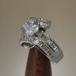 Sterling Silver Twisted Channel CZ Ring