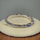 Sterling Silver Dainty Blue CZ Ring