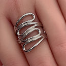 Sterling Silver Abstract Whirl Ring
