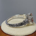 Sterling Silver Cushion-Cut Champagne CZ Ring