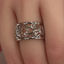 Sterling Silver Scrolling Eternity Ring