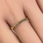Solid 14K Yellow Gold Soft Brick Band