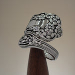 Sterling Silver Extravagant Flower Spoon Ring